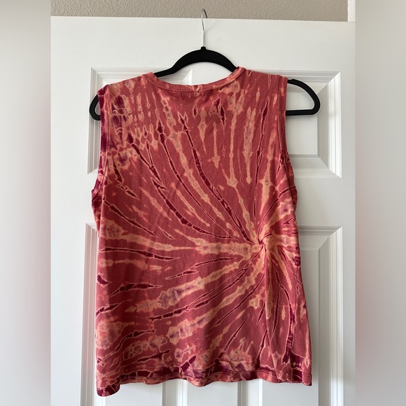 Michael Stars Iris Muscle Tank in Red Maroon Salmon Tie Dye Size XS - Picture 3 of 8